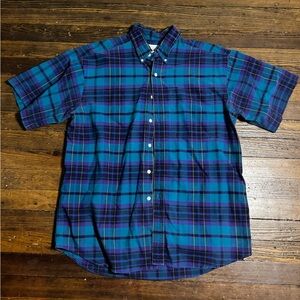 VTG Arrow River Brand Cotton Plaid Button Down Shirt Men's L